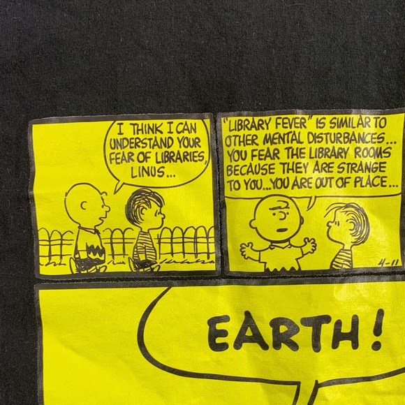 Peanuts Black Tee with Yellow Accents dream clothing Charlie Brown - Picture 9 of 15